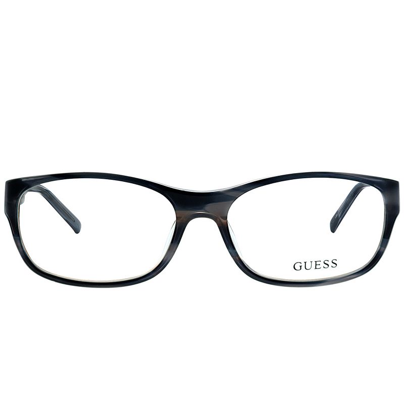 Guess GU 1748 BL Unisex Rectangle Eyeglasses Blue Striated 58mm