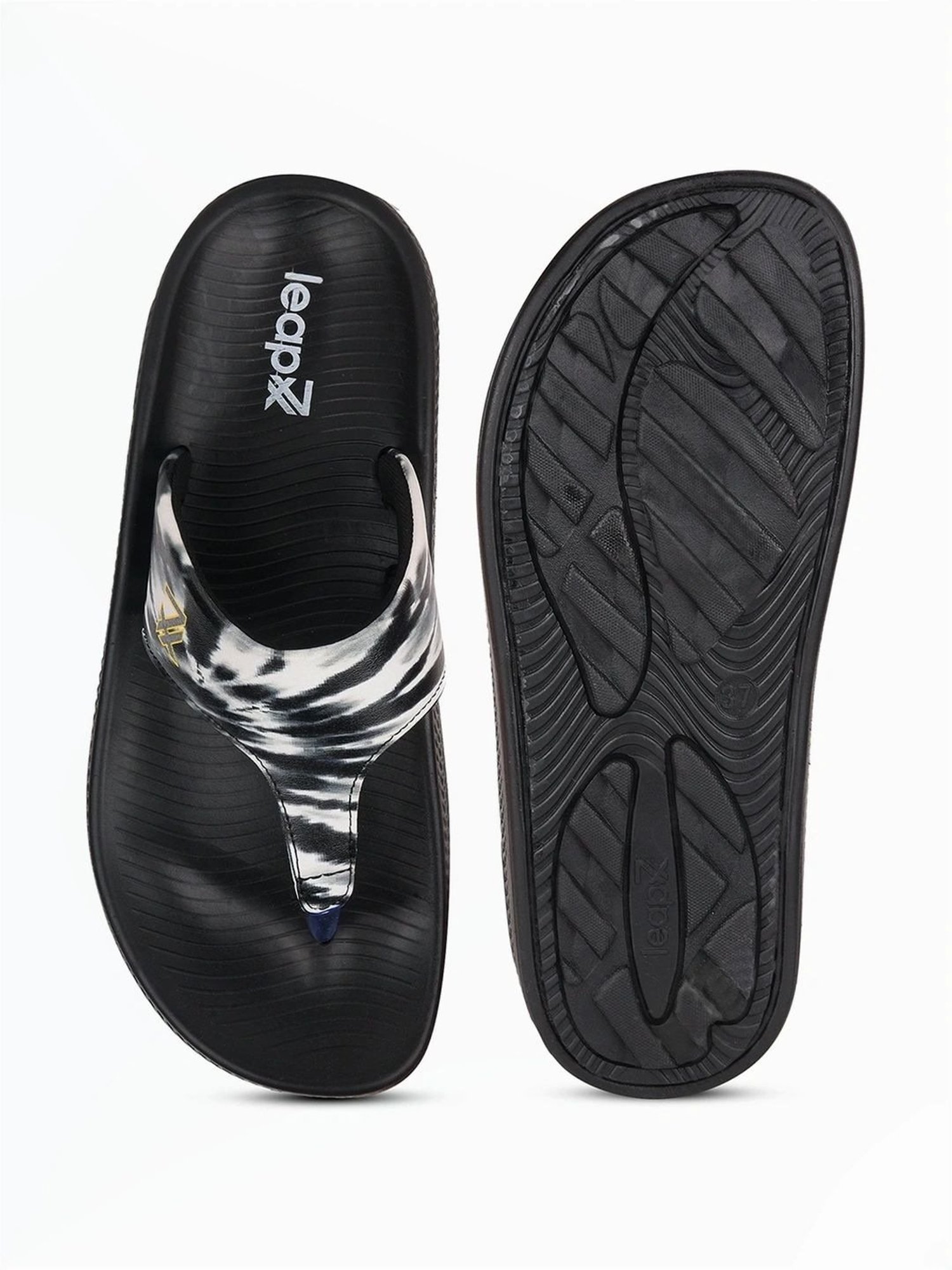 Leap7X by Liberty Women's Black Thong Wedges