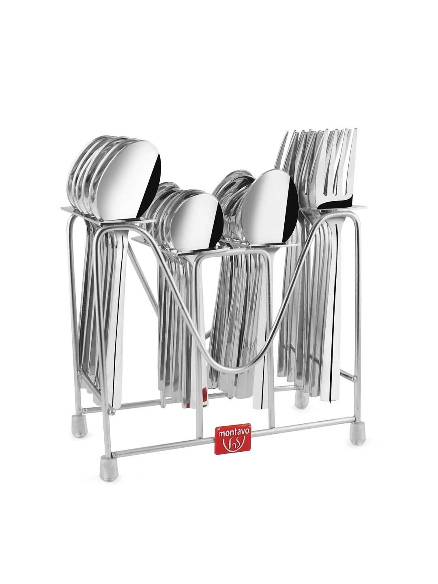 FnS Nile Silver Stainless Steel Cutlery - Set of 24