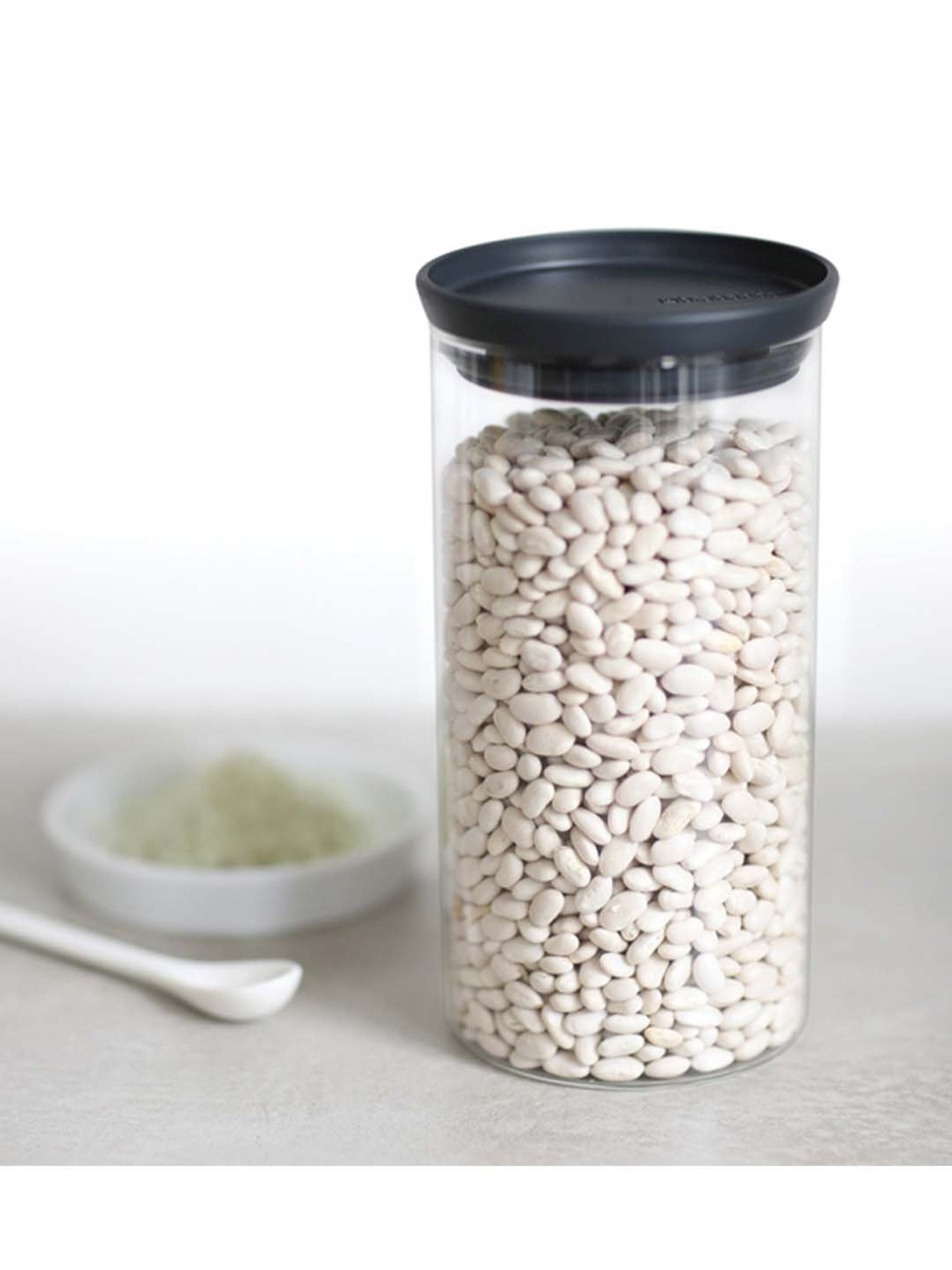 Aristo Silver Stainless Steel Storage Containers with Base Stand - Set of 7