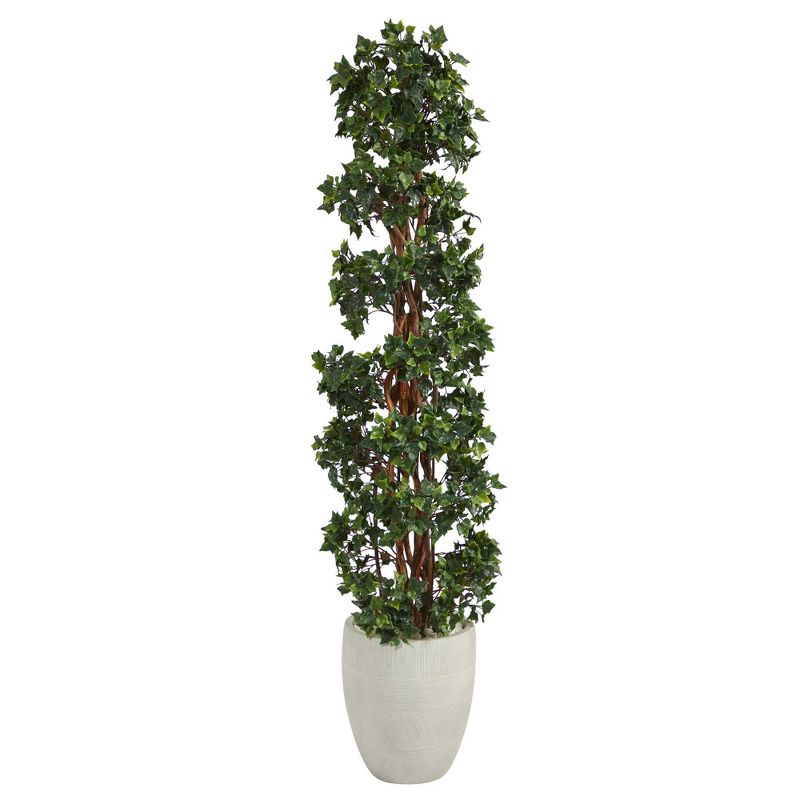 27" x 14" Artificial Rubber Plant in Boho Basket Cream - LCG Florals