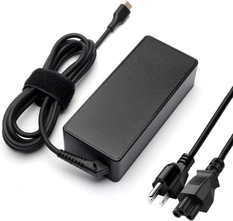 45W 65W USB-C AC Charger Laptop for Lenovo ThinkPad T480 T480s T490 T490s T590 T580Chromebook 100e 300e 500e c330 c340 s330 E480 E580 L380 Yoga910 920 C930 C740 Type-C Power Supply Adapter Cord