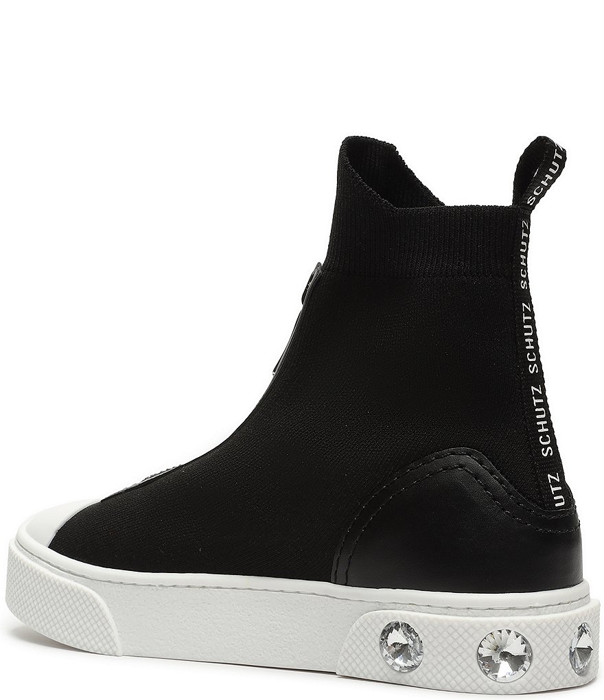 Schutz Myrnna High Top Zip Front Sneakers