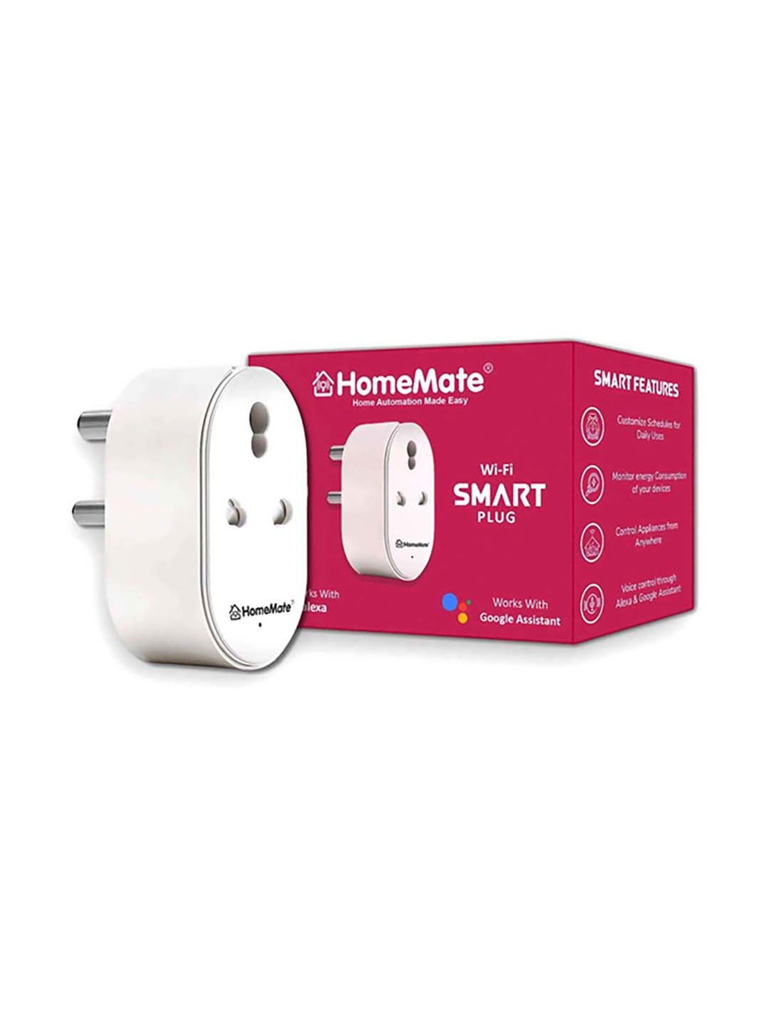 HomeMate WiFi Smart Plug 16A Socket (White)