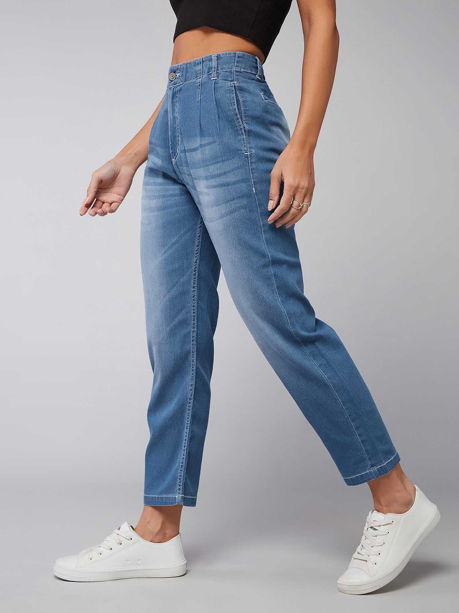 DOLCE CRUDO Blue High Rise Stretchable Jeans