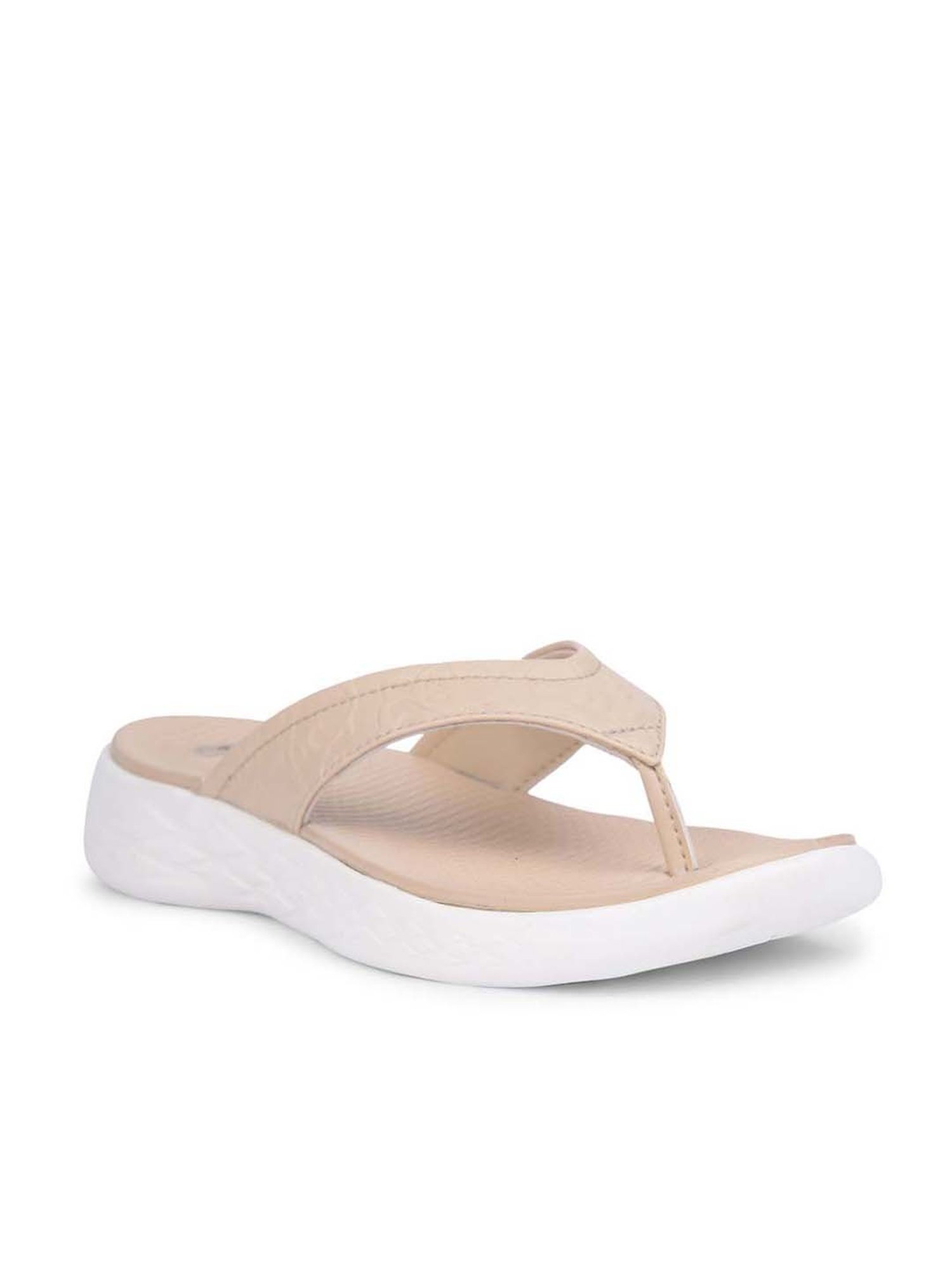 Healers by Liberty Women's Beige Thong Wedges
