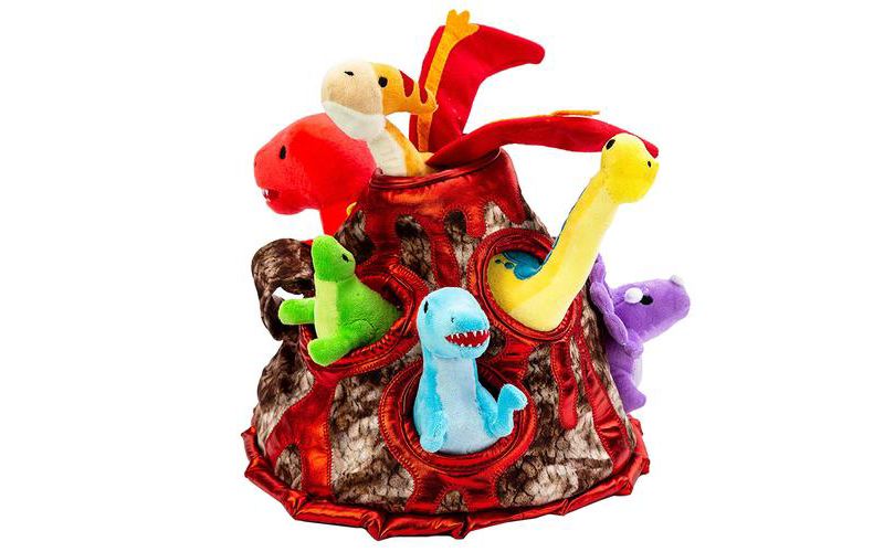 Play-Act Dinosaur Cave Plush Toys, 6 Pack