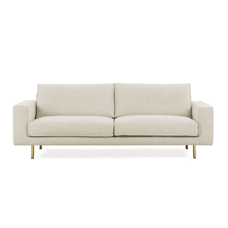 Deborah Modern Glam Sofa Alabaster White - Poly & Bark