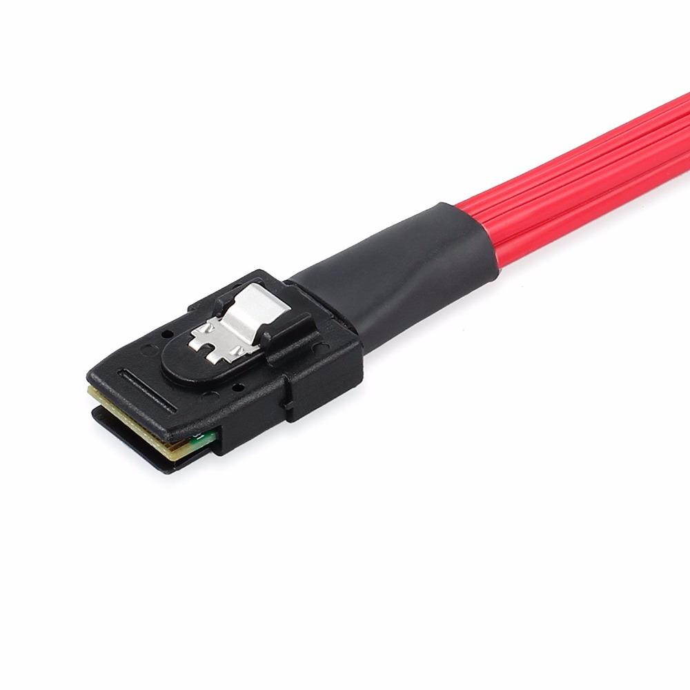 Proster 50 Cm Mini SAS To 4 SATA Cable Adapter 10Gbps SAS SFF-8087 36Pin To 4 SATA 7Pin Female HDD Hard Drive Splitter Cable