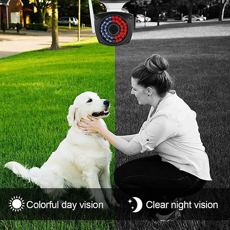 New 2 Pack WiFi Camera Outdoor  1080P HD Two Way Audio Security IP Cameras Motion Detection Surveillance Camera IR LED Night Vision CCTV Cameras for Indoor Outdoor Support Max 128GB SD Card