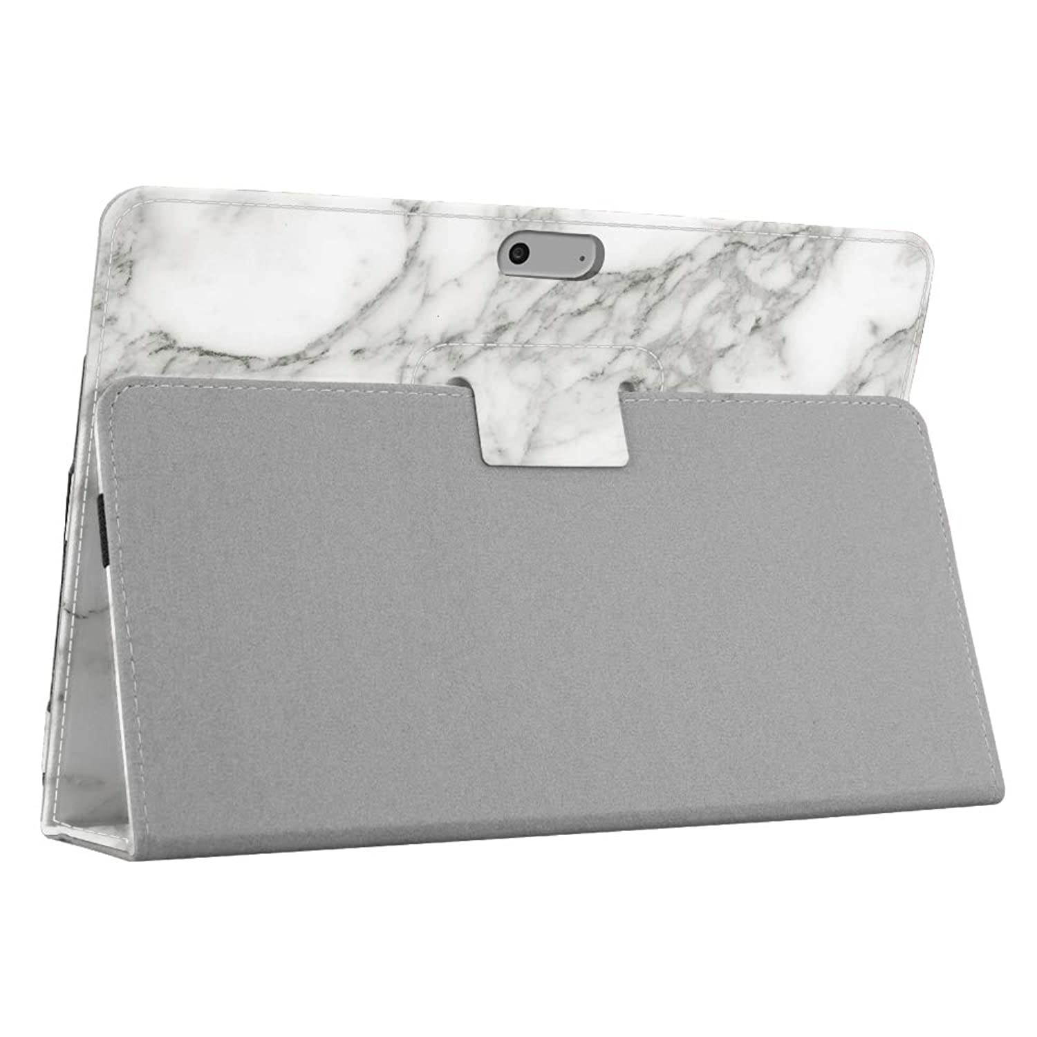 Fintie Protective Case for Microsoft Surface Go 2 (2020) / Surface Go (2018) 10 Inch Tablet - Premium Vegan Leather Folio Stand Cover with Stylus Holder, Compatible with Type Cover Keyboard (Marble)
