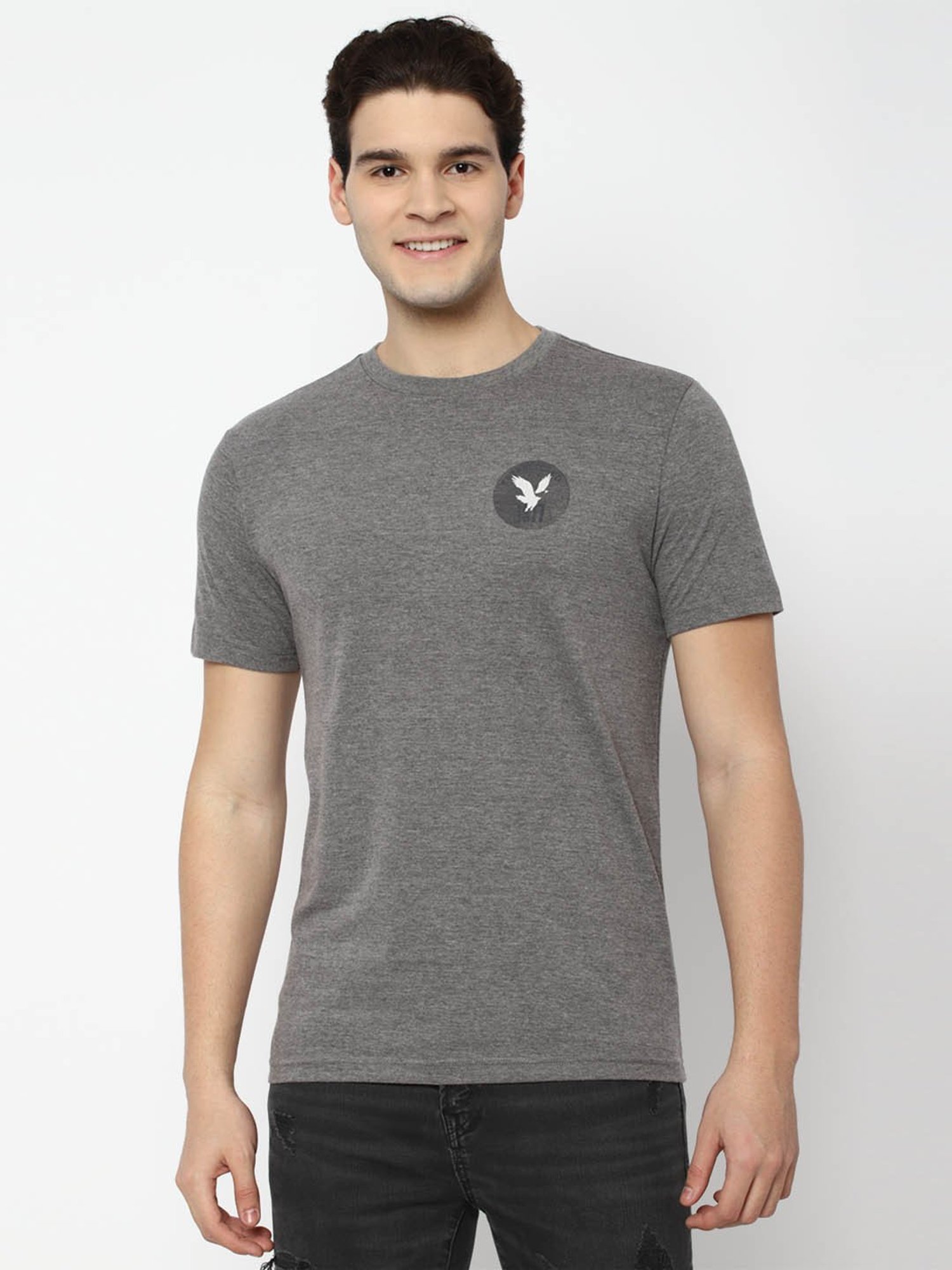 American Eagle Outfitters Grey Regular Fit T-Shirt