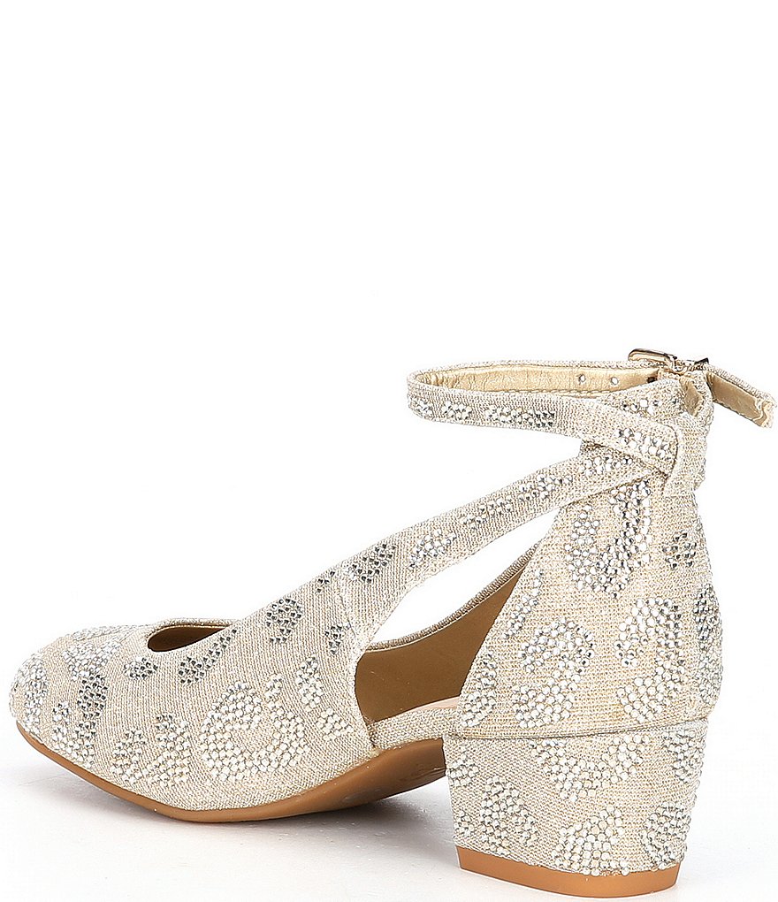 GB Girls' Lulaa 2-Girl Cut Out Rhinestone Dress Heels (Toddler)