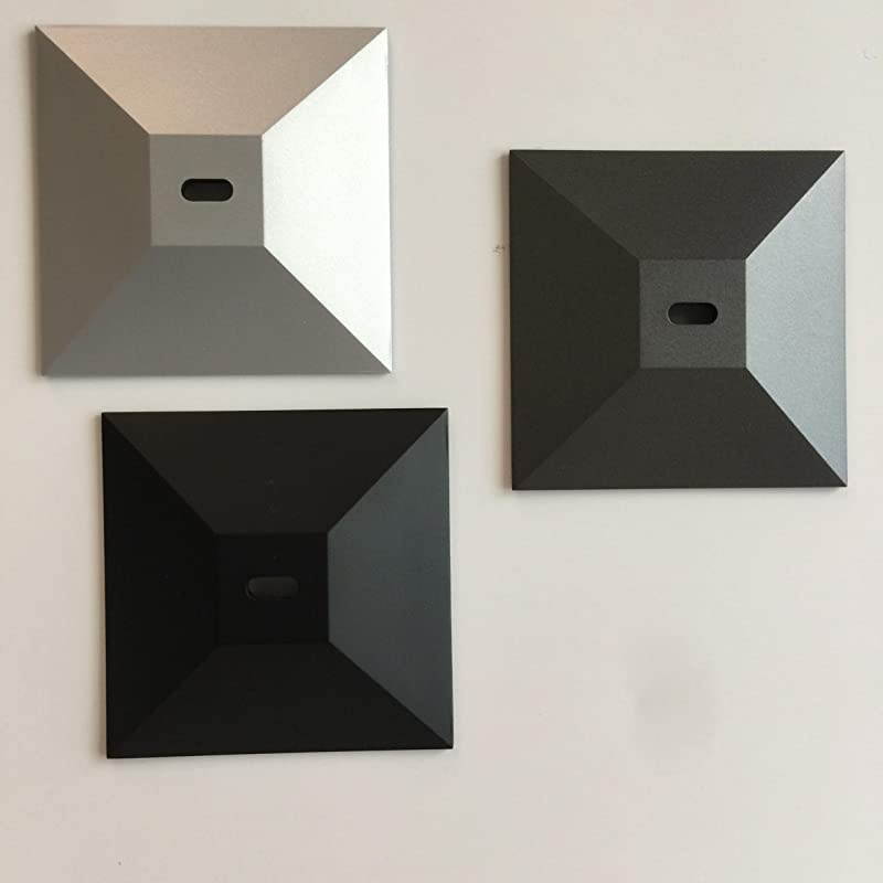 Pyramid Adhesive Security Plate for Laptop Tablet MacBook Mac MacBook pro Android Galaxy Tab iPhone Anti Theft Universal Lock Plate Matte Black