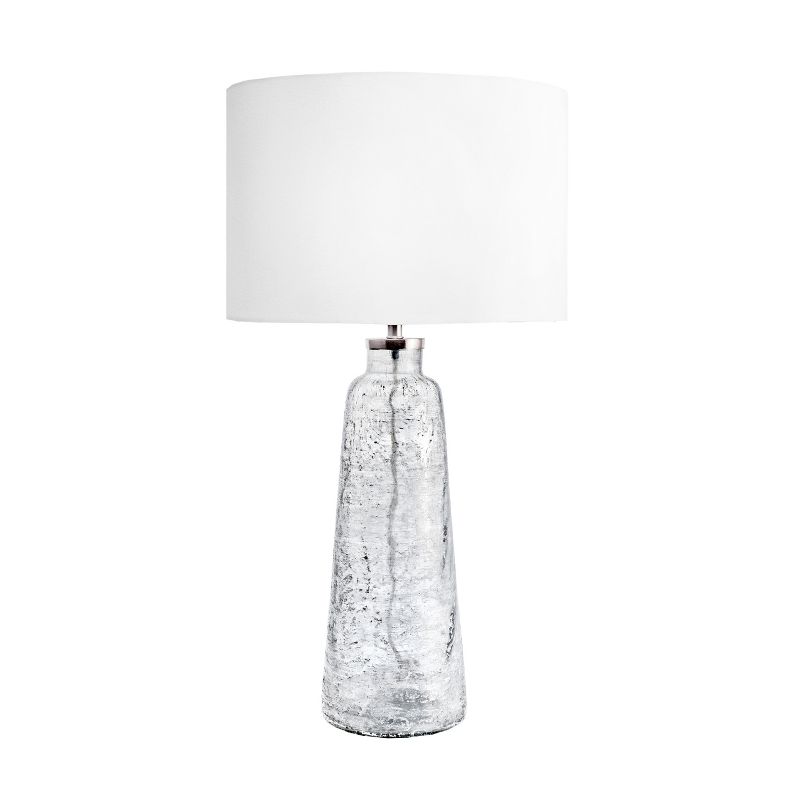 nuLOOM Clay 28" Glass Table Lamp Lighting - Gray 27.25" H x 14" W x 14" D