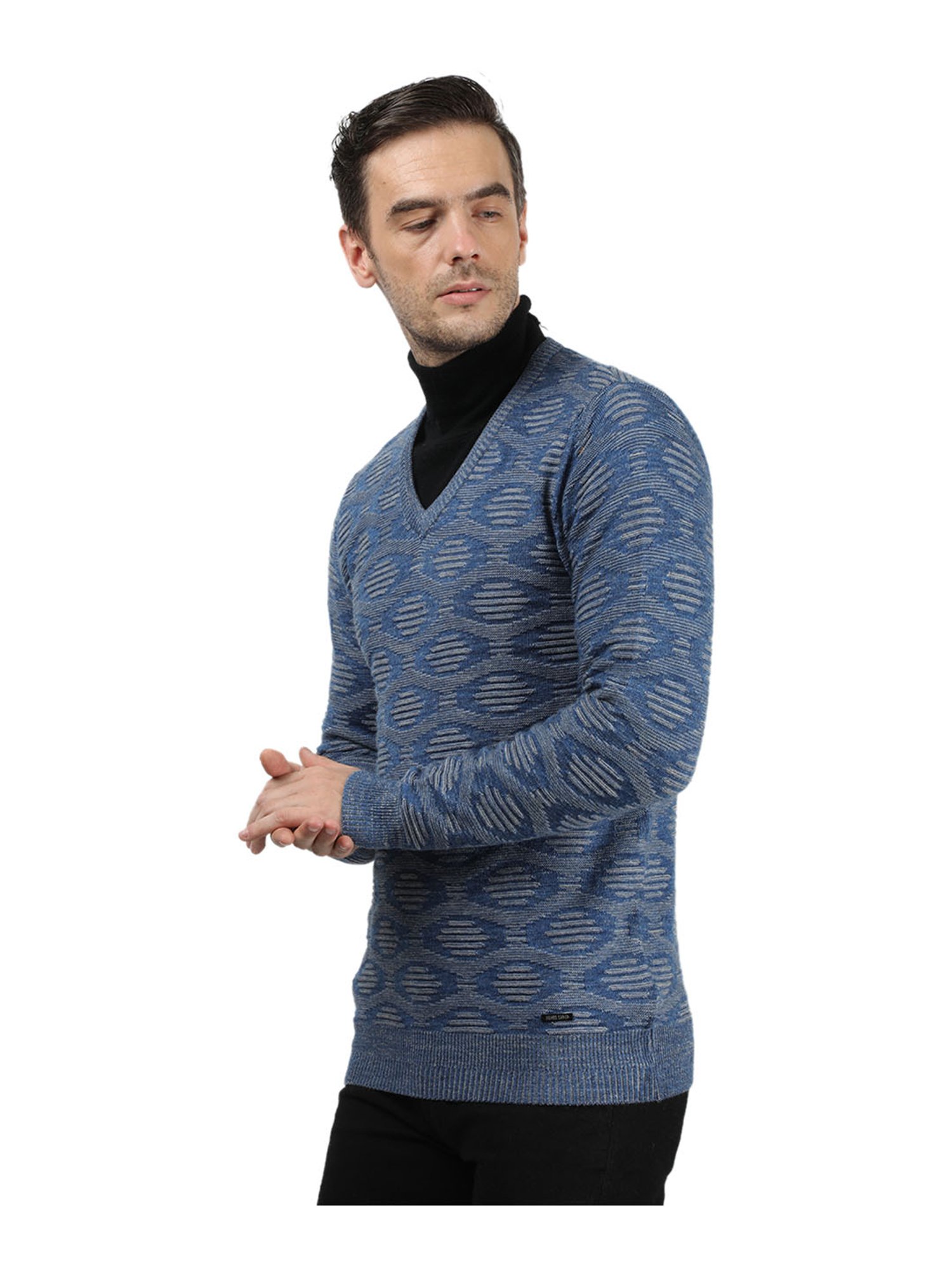 Monte Carlo Blue Printed Pullover