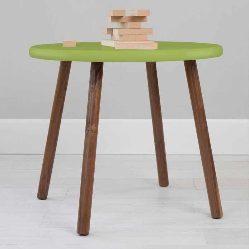 23.5" Peewee Round Kids' Table Walnut/Green - Nico & Yeye