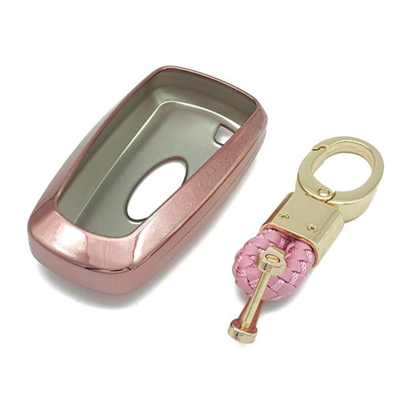 TM 3 4 5 Buttons TPU Smart keyless Entry Remote Key Fob case Cover Keychain for 2017 2018 2019 2020 Ford Mustang Explorer Edge Fusion Mondeo F150 F250 F350 F450 F550 Pink