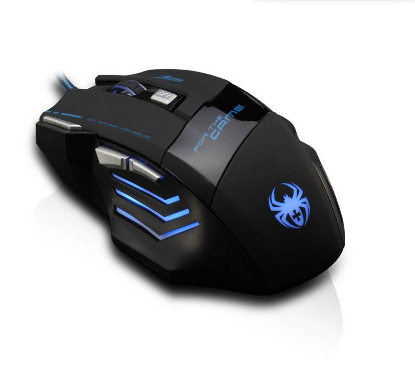 ZELOTES Super Big 5500 DPI Gaming Athletics Wired USB Game Mouse 7 Button With Colorful Breathing Lights Support Windows IOS Mac System