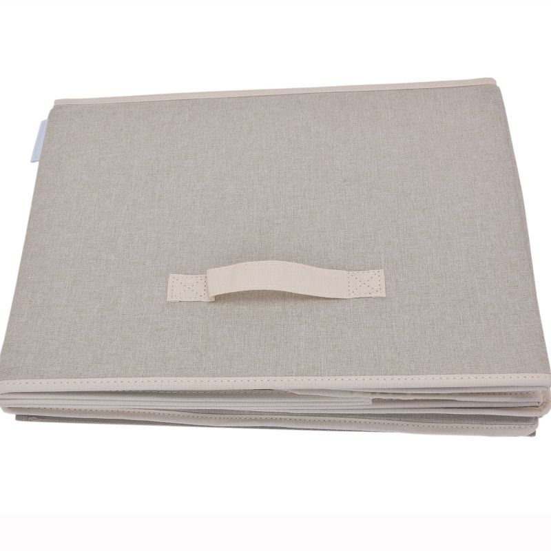 StorageWorks 65L Fabric Storage Bin Lid and Window Comfort Gray