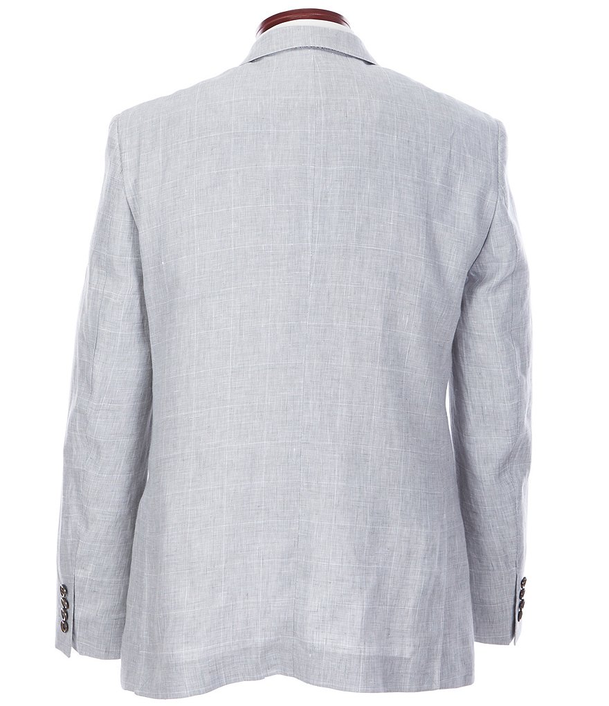 Murano Slim-Fit Windowpane Baird McNutt Linen Suit Separates Blazer