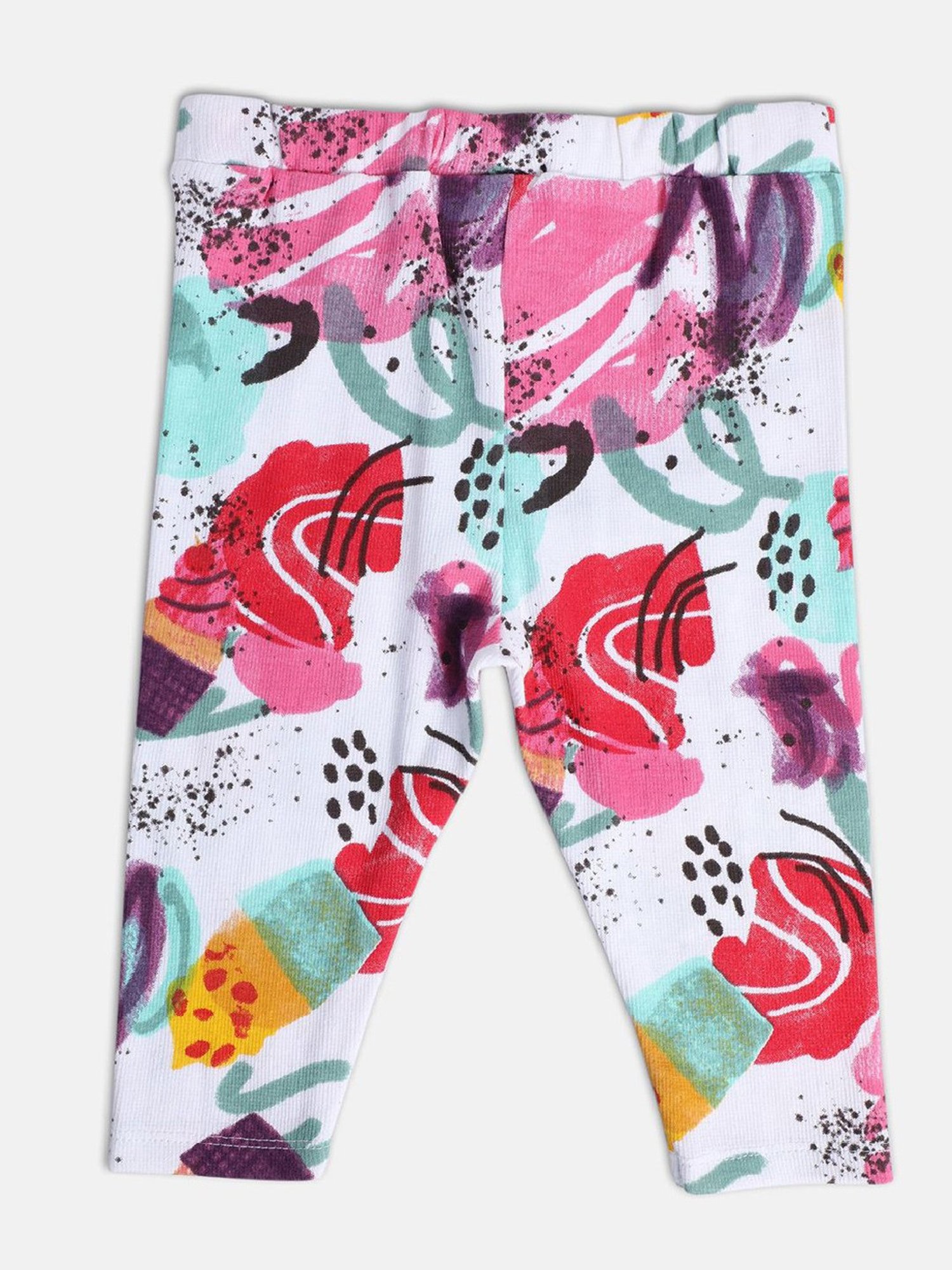 MINIKLUB Kids White Printed Leggings