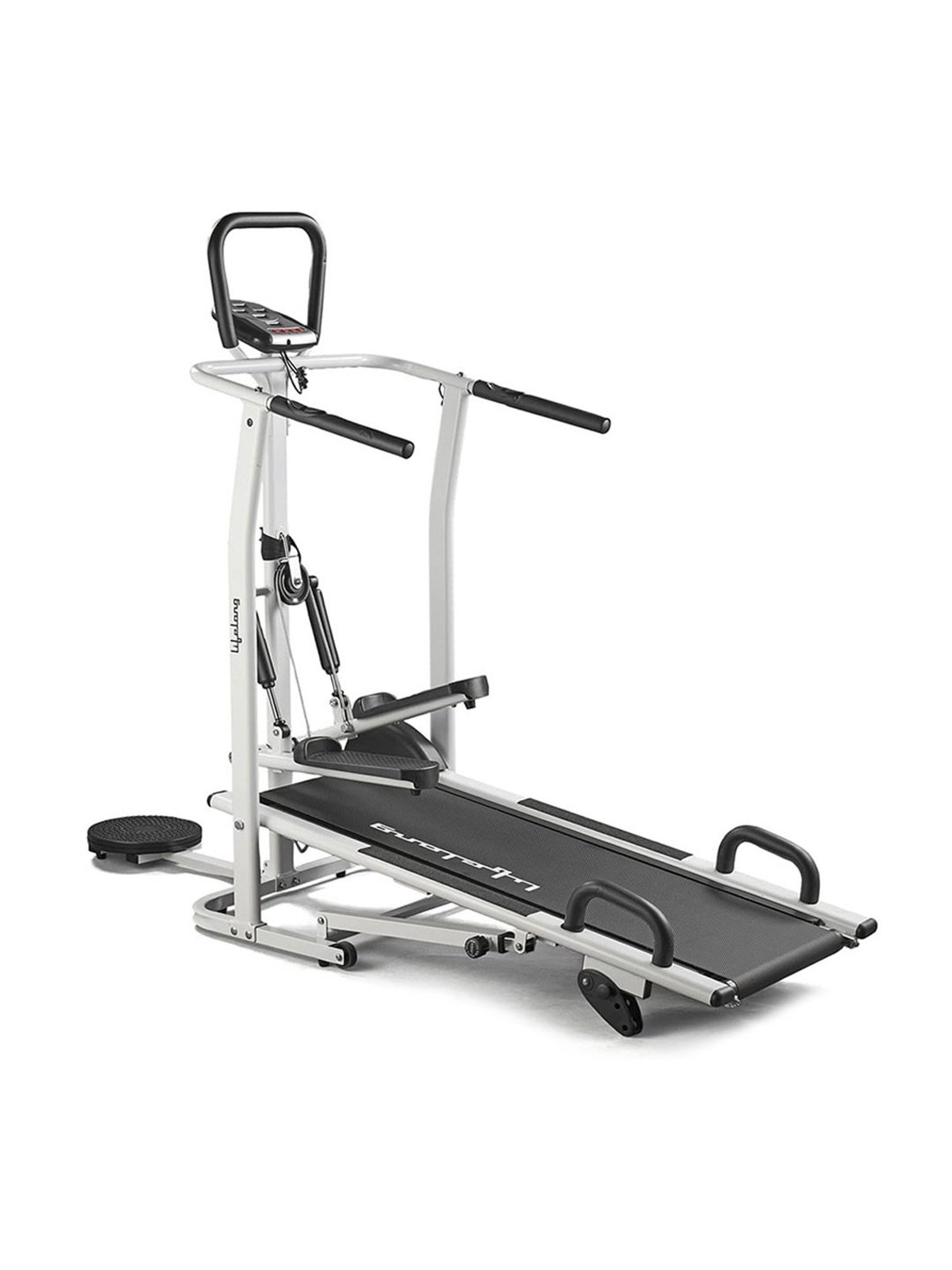 Lifelong Manual Multifunction 4 in 1 Treadmill (White) Size - One Size