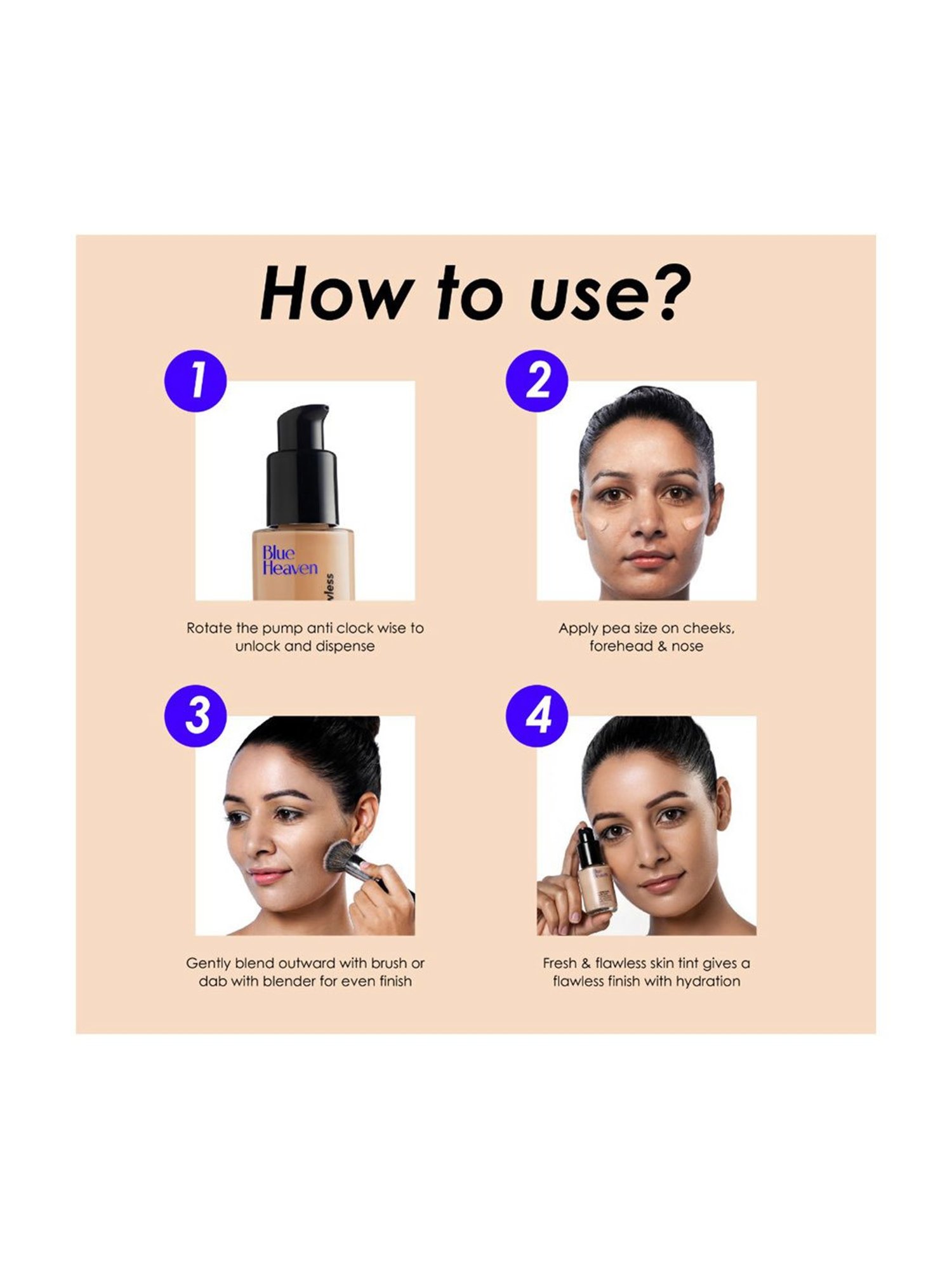 Blue Heaven Fresh & Flawless Hydrating Skin Tint Natural Sand - 28 ml