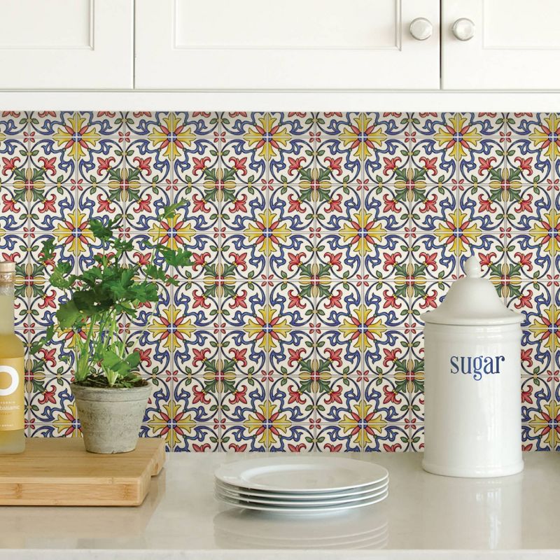 Brewster Tuscan Tile Peel & Stick Wallpaper Backsplash Tiles