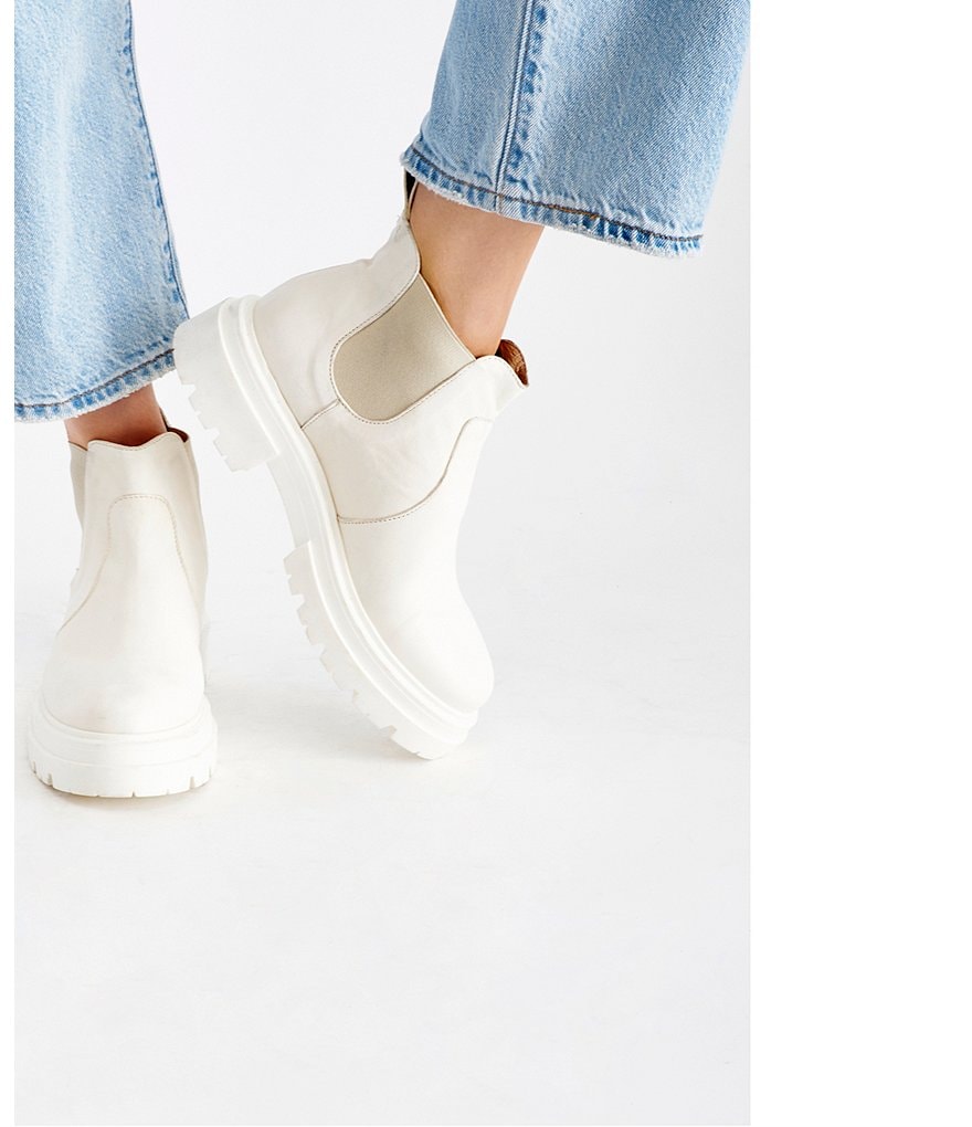 Free People Lola Leather Lug Sole Chelsea Booties