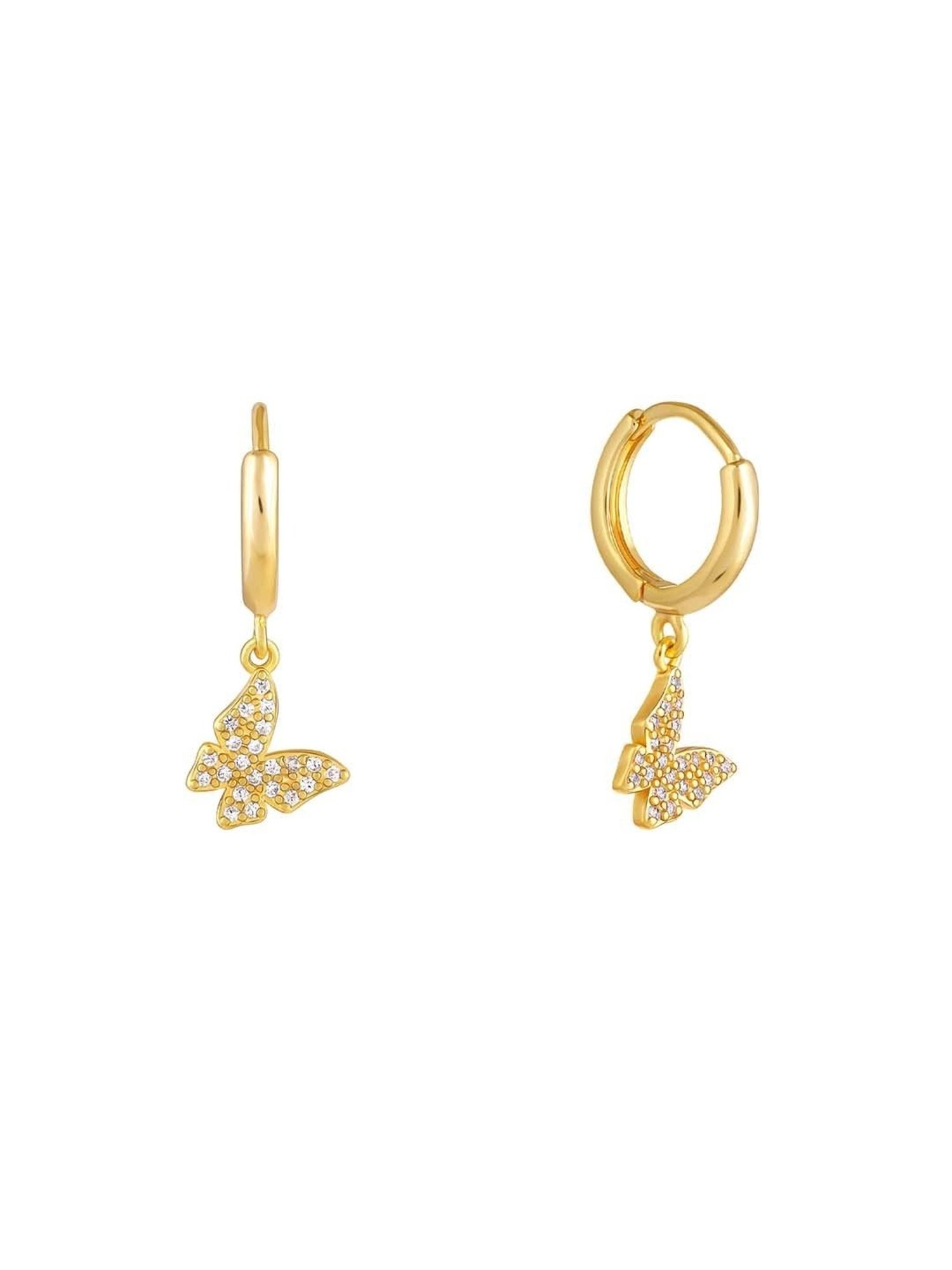 GIVA 92.5 Sterling Silver Fluttering Butterfly Earrings for Women