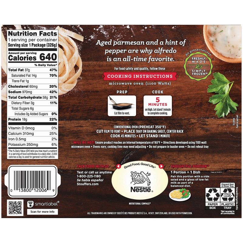 Stouffers Classics Frozen Fettuccini Alfredo - 11.5oz