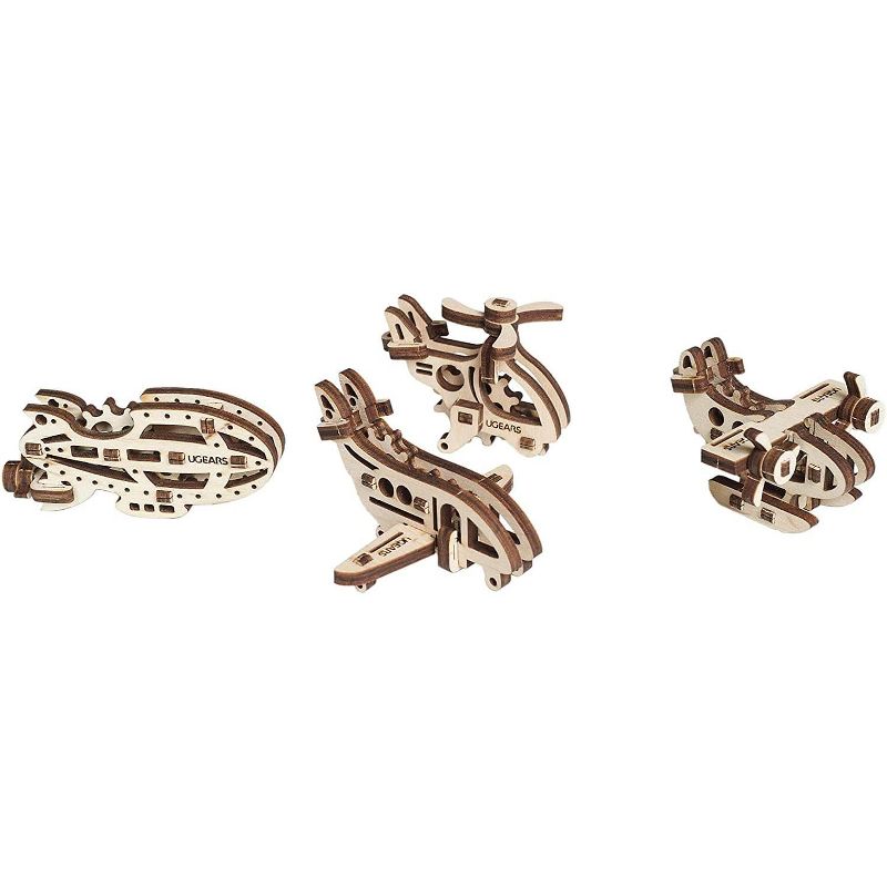 UGears Models UGears U-Fidget 3D Wooden Puzzle Set | Planes