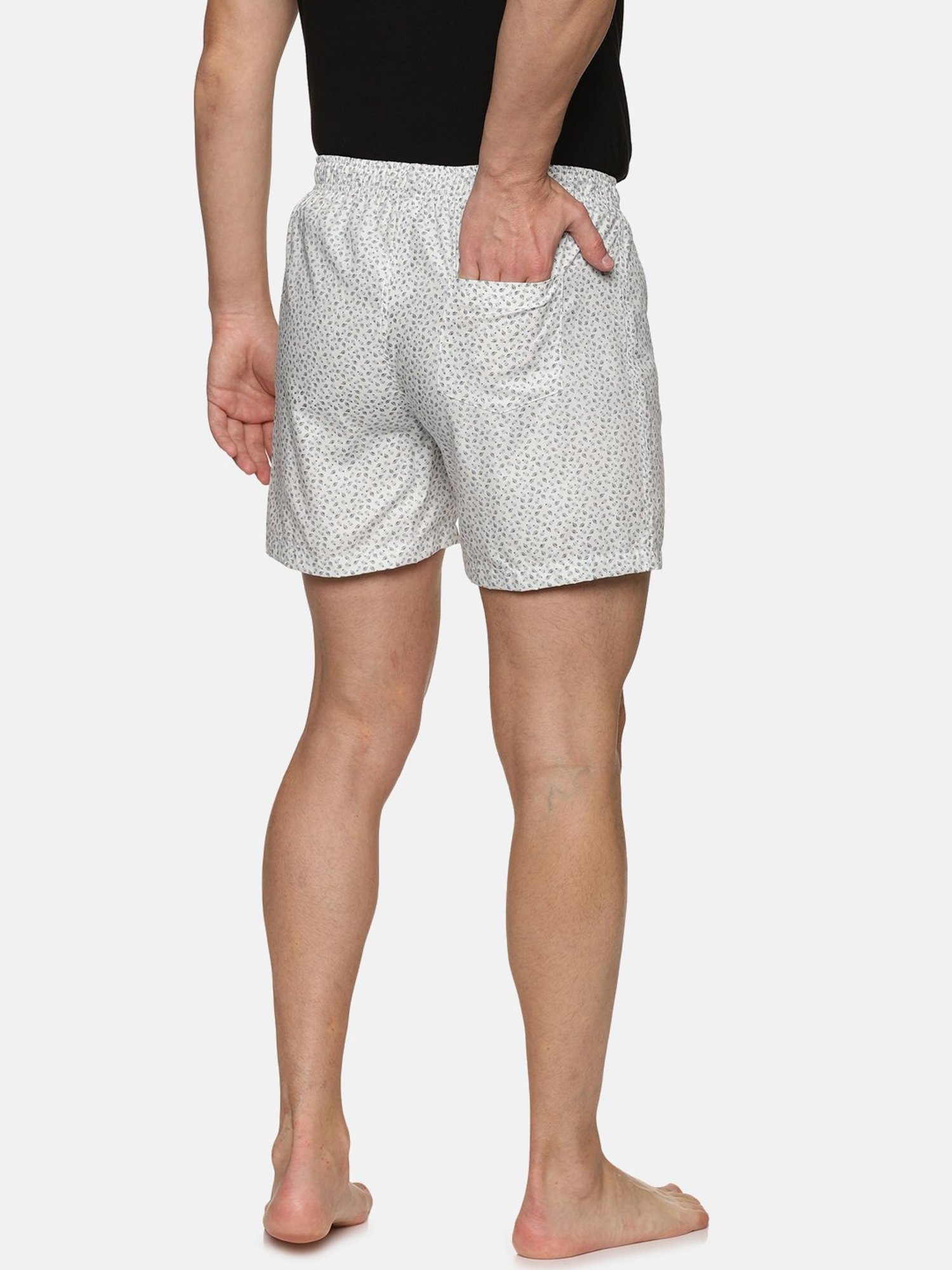 Don Vino Off White Regular Fit Printed Boxers