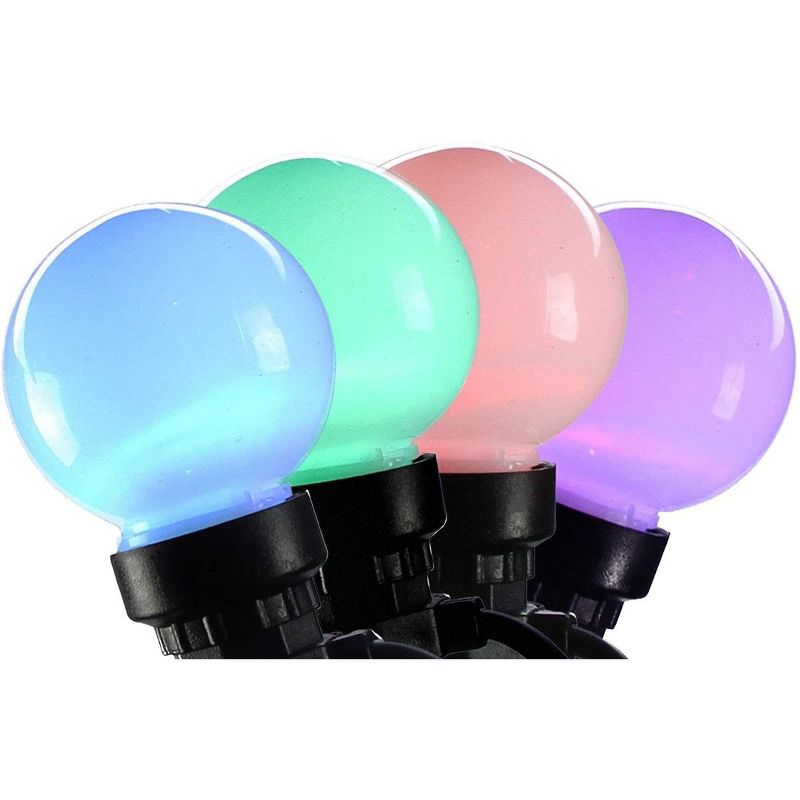 Kaemingk 20 Multi-Color LED G45 Globe Christmas Lights - 31 ft Black Wire