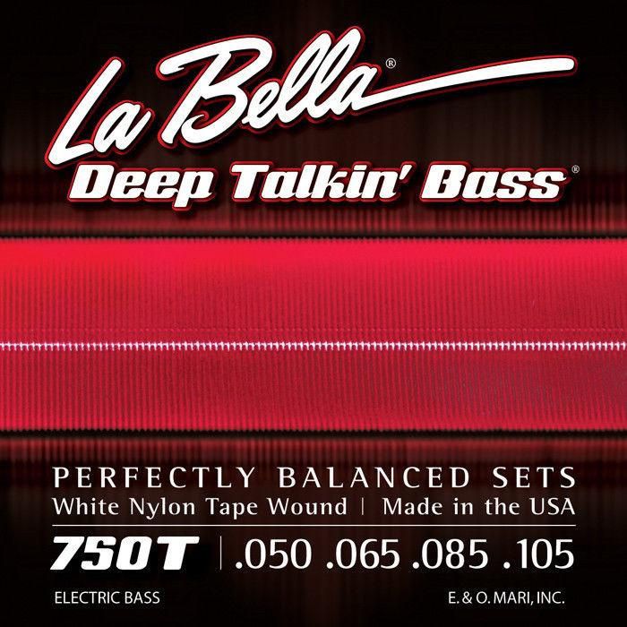 La Bella 750T White Nylon Tape Wound, Light 50-105