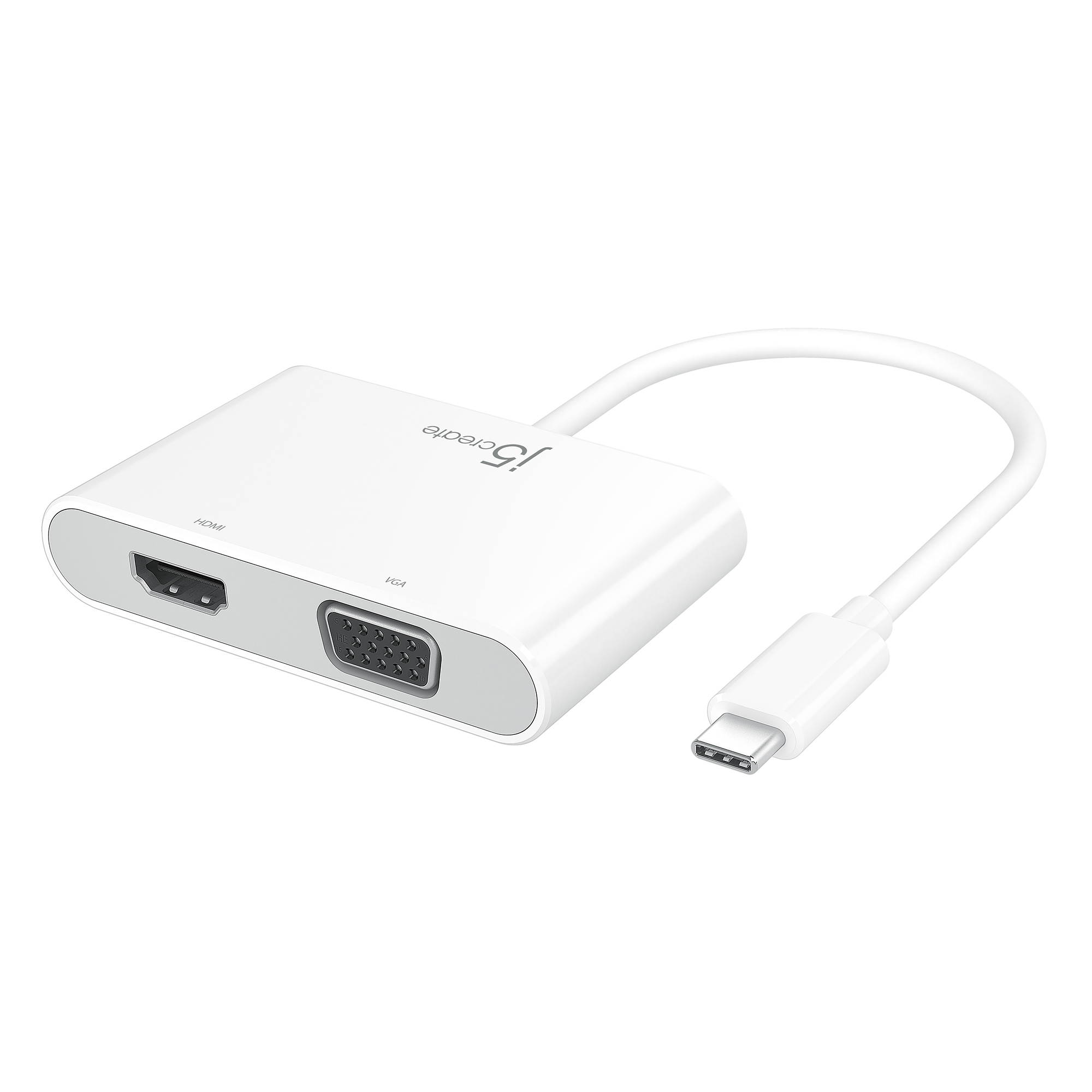 j5create USB-C to HDMI & VGA Adapter with USB 3.0/Power Delivery