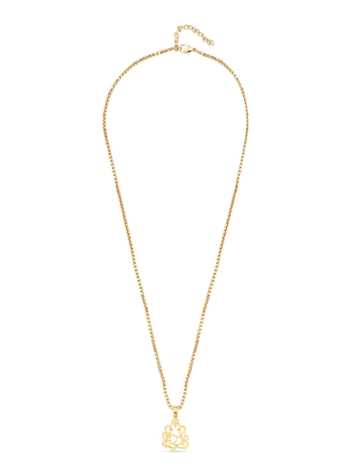 The Bro Code Gold-Plated Ganesh Pendant Necklace for Men