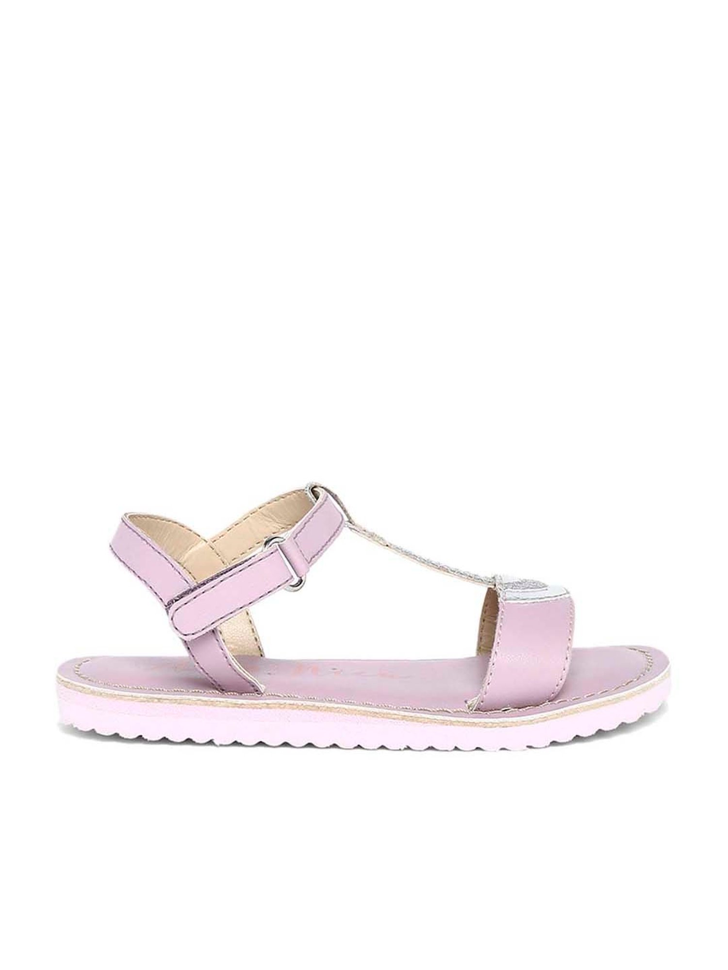 Aria Nica Kid's Magical Purple & Grey T-Strap Sandals