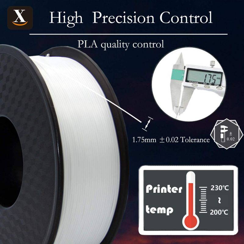 XTZL3D | PLA 3D Filament Bundle Deals 3kg,White, 1.75mm