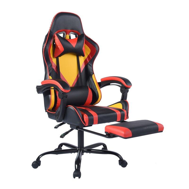Gaming Chair with comfort Lumbar and Ergonomic Footrest , Office Computer Chair