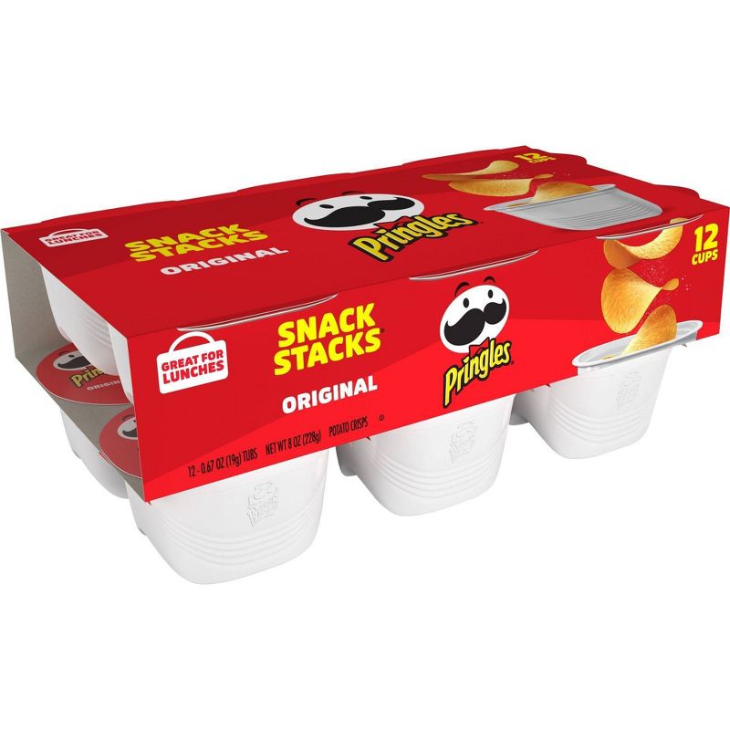 Pringles Snack Stacks Original Potato Crisps Chips - 8oz/12ct