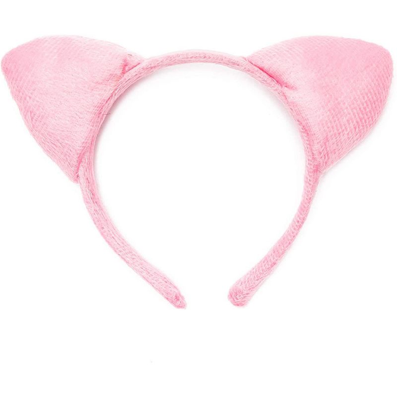 Spooky Central 2-Set Cute Cat Ears Headband  Animal Cosplay Halloween Party Decorations, Pink & Black 8 x 5.5 in