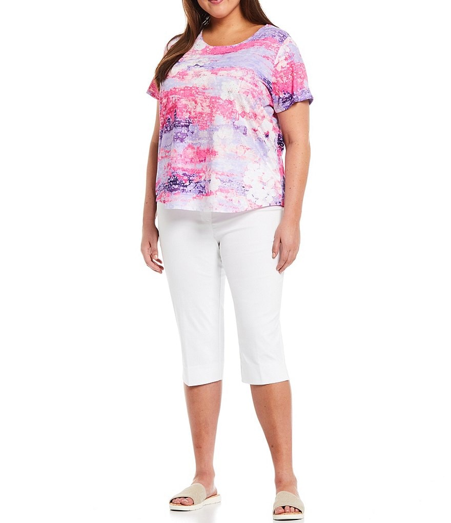 Bryn Walker Plus Size Pira Ponti Sleeveless Jewel Neck Oversized Tank