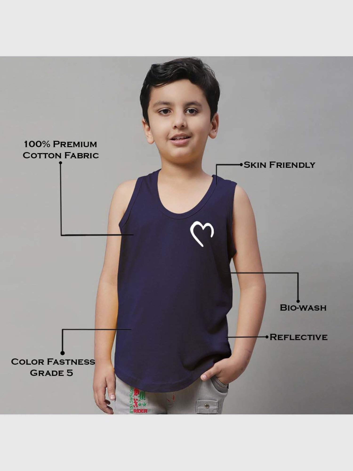 Palm Tree Kids White Printed Vest