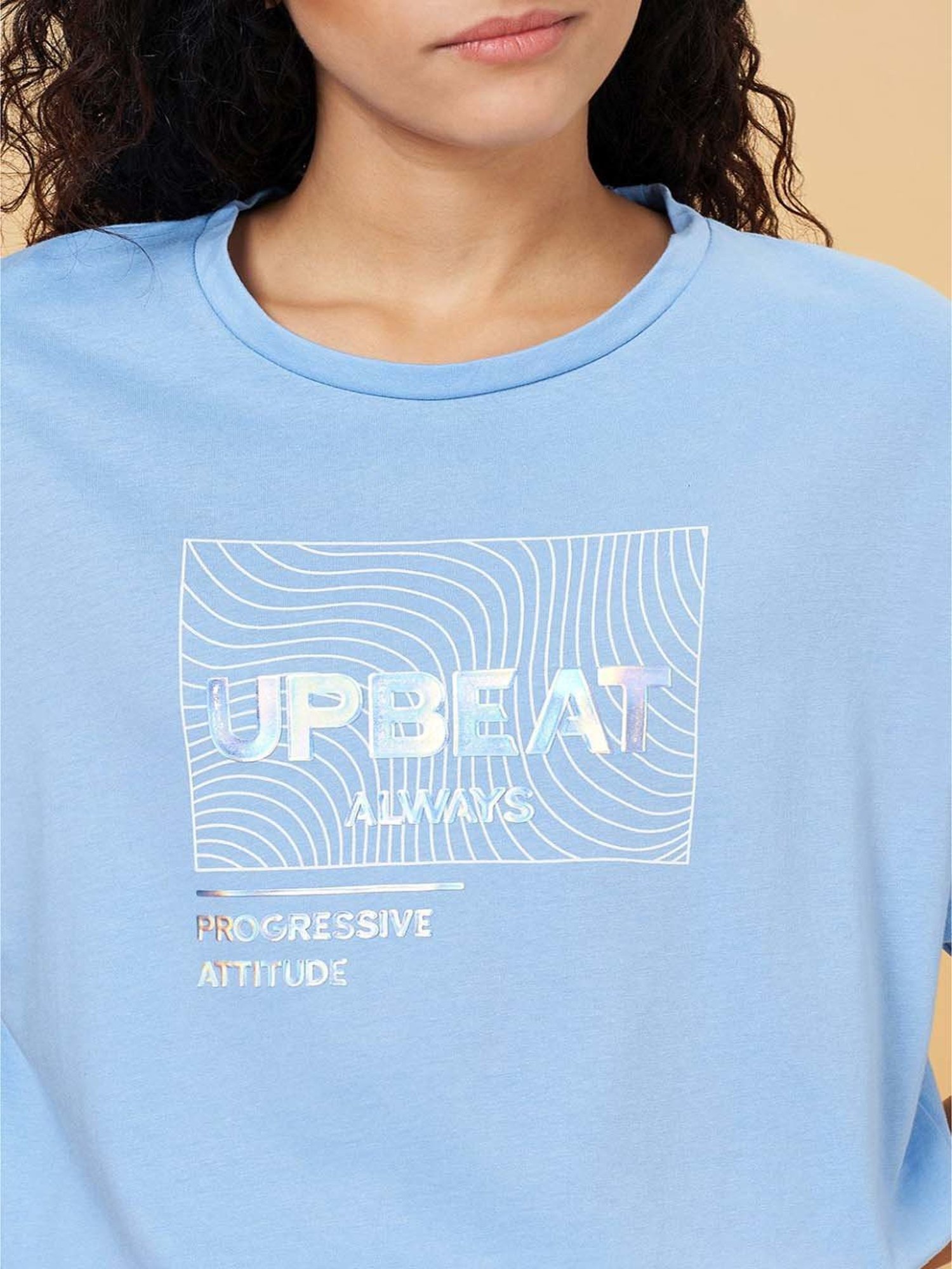 Ajile by Pantaloons Blue Cotton Printed Top