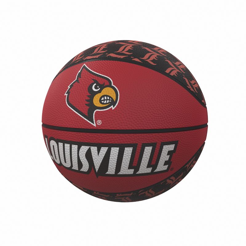 NCAA Louisville Cardinals Repeating Logo Mini-Size Rubber Basketball