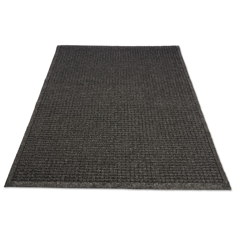 1'4"x2'4" Rectangle Indoor and Outdoor Polyurethane Floor Mat Black - PiccoCasa