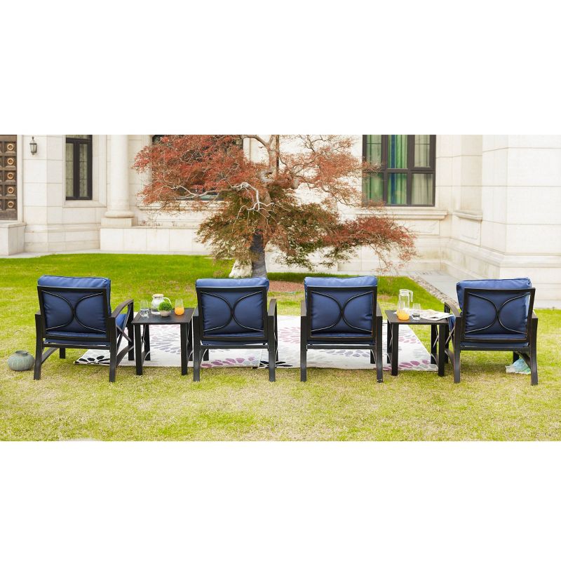 5pc Steel Frame Patio Seating Set - Patio Festival