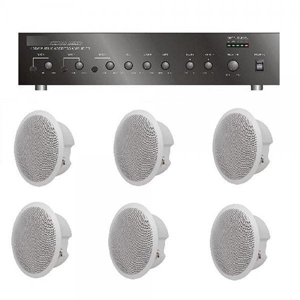 Store/Salon/Restaurant Business Background Music Sound System- Amplifier, 6 Speakers +